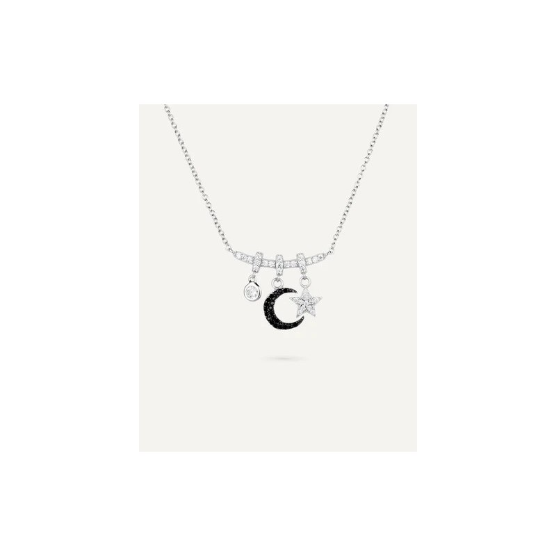 Collar Chic Luna y estrellas plata T-Adoro 43.CO.05