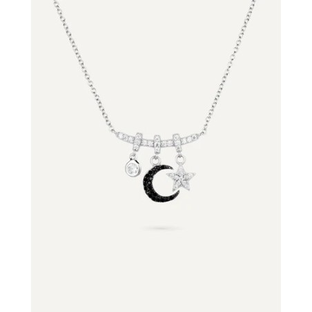 Collar Chic Luna y estrellas plata T-Adoro 43.CO.05