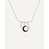 Collar Chic Luna y estrellas plata T-Adoro 43.CO.05