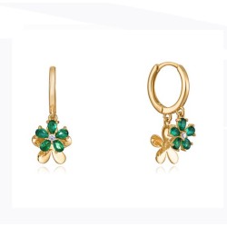 Pendientes Viceroy Trend aro flor verde 13105E100-39