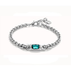 Pulsera Uno de 50 cristal verde PUL2495VRD