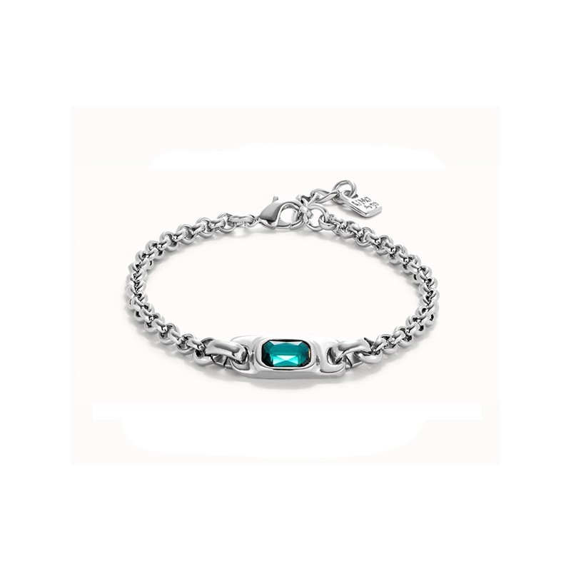 Pulsera Uno de 50 cristal verde PUL2495VRD