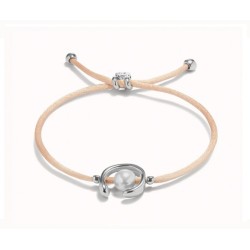 Pulsera hilo Uno de 50 Salmón plateado PUL2505SLM