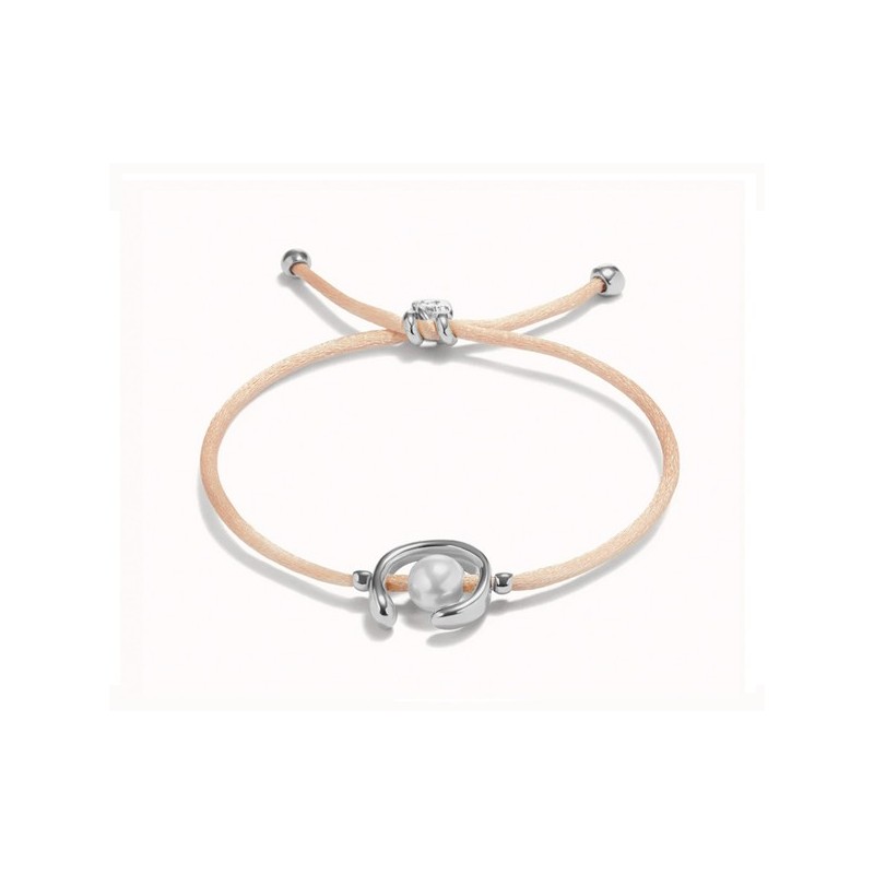 Pulsera hilo Uno de 50 Salmón plateado PUL2505SLM
