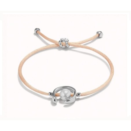 Pulsera hilo Uno de 50 Salmón plateado PUL2505SLM