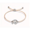 Pulsera hilo Uno de 50 Salmón plateado PUL2505SLM
