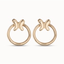 Pendientes dorados Uno de 50 'Mariposa' PEN0926ORO
