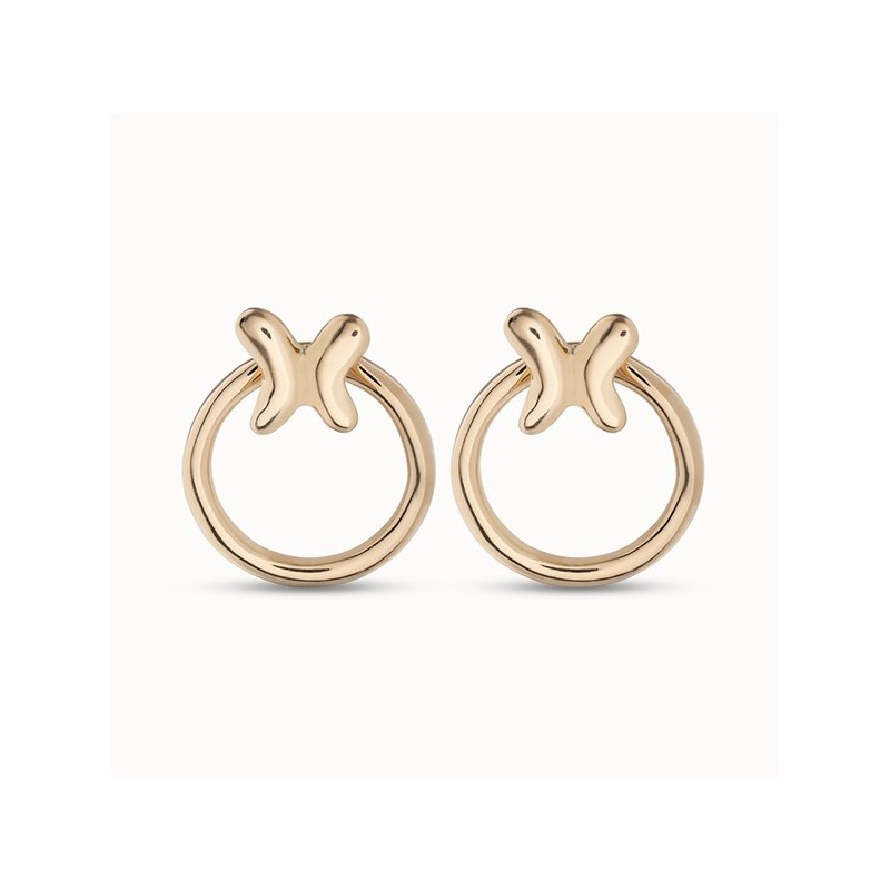 Pendientes dorados Uno de 50 'Mariposa' PEN0926ORO