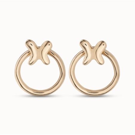 Pendientes dorados Uno de 50 'Mariposa' PEN0926ORO