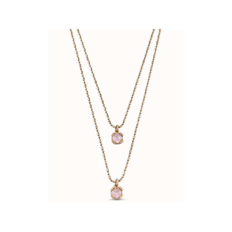 Collar 'Aura Pink' Uno de 50 dorado COL1866RSAORO
