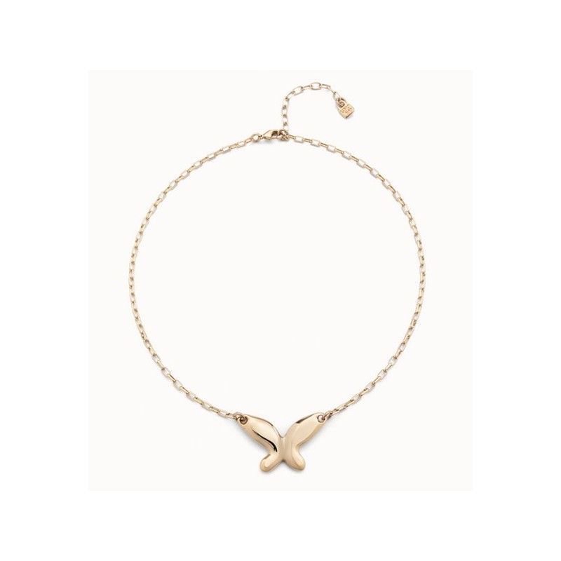 Collar dorado Uno de 50 'Butterfly effect' COL1864ORO