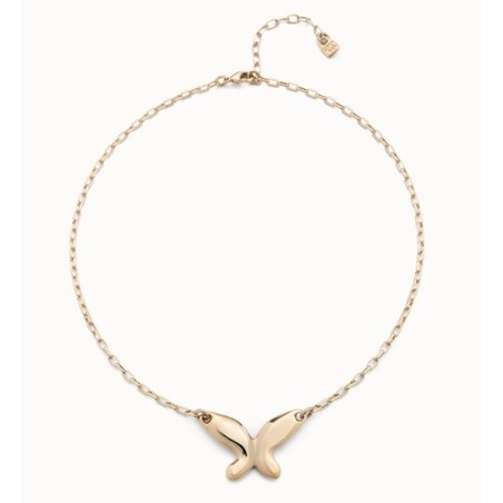 Collar dorado Uno de 50 'Butterfly effect' COL1864ORO
