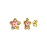 Pendientes infantiles Oro estrella nácar