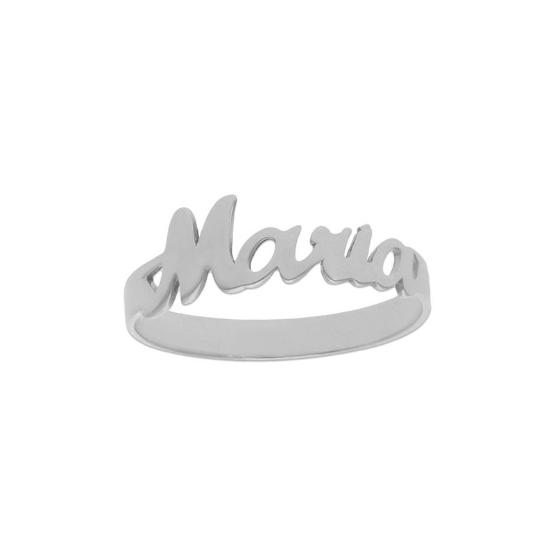 Anillo plata nombre