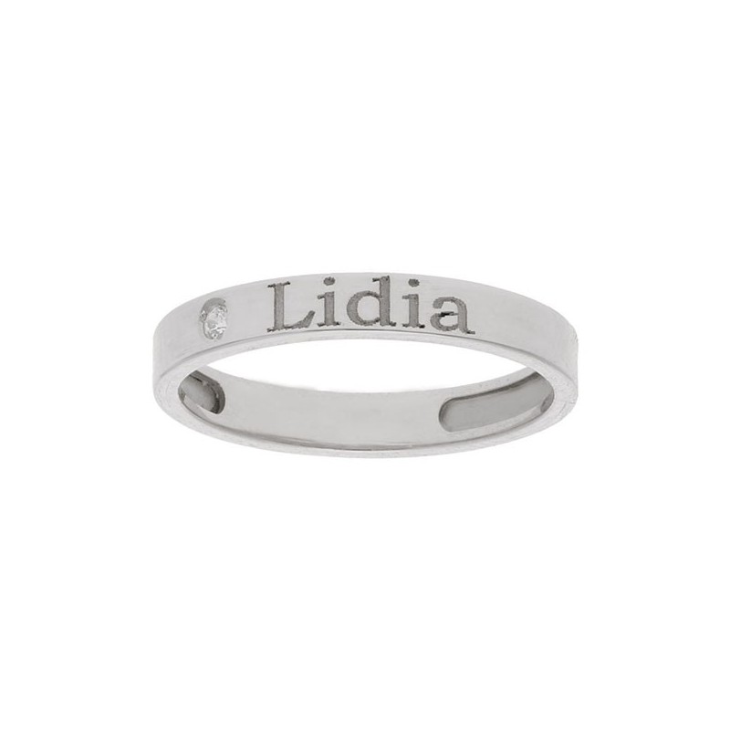 Anillo plata personalizado nombre