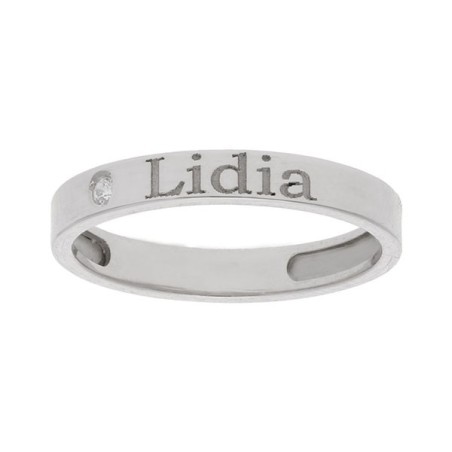 Anillo plata personalizado nombre