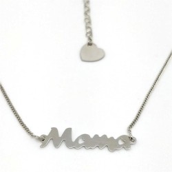 Pulsera nombre corazón plata