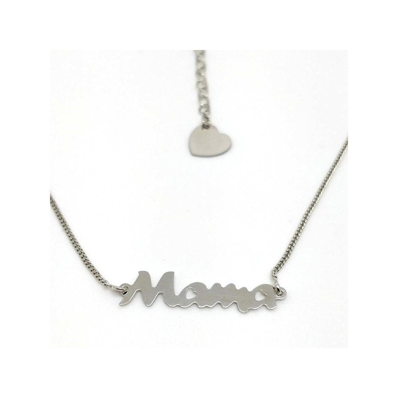 Pulsera nombre corazón plata
