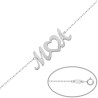 Pulsera plata letras y corazón