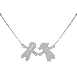 Pulsera nombre niño niña plata