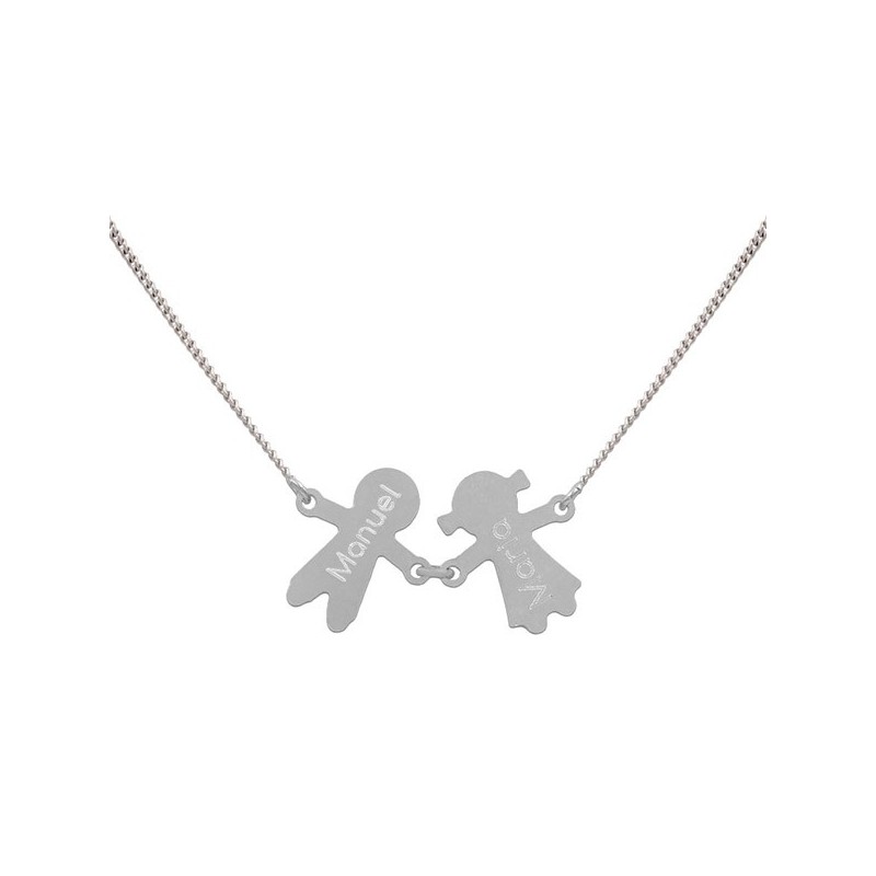 Pulsera nombre niño niña plata