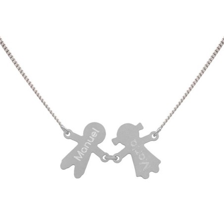 Pulsera nombre niño niña plata
