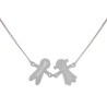 Pulsera nombre niño niña plata
