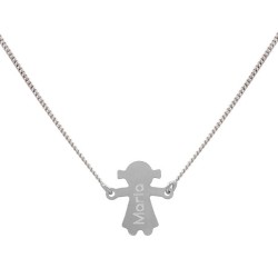 Pulsera nombre niña plata
