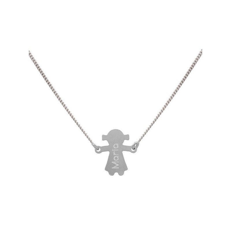 Pulsera nombre niña plata