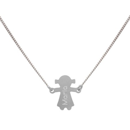 Pulsera nombre niña plata