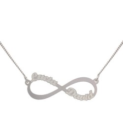 Pulsera de plata nombres infinito
