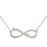 Pulsera de plata nombres infinito