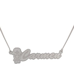 Pulsera niña + nombre de plata