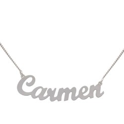 Pulsera nombre de plata grande