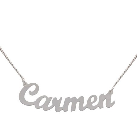 Pulsera nombre de plata grande