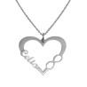Pulsera corazón nombre infinito