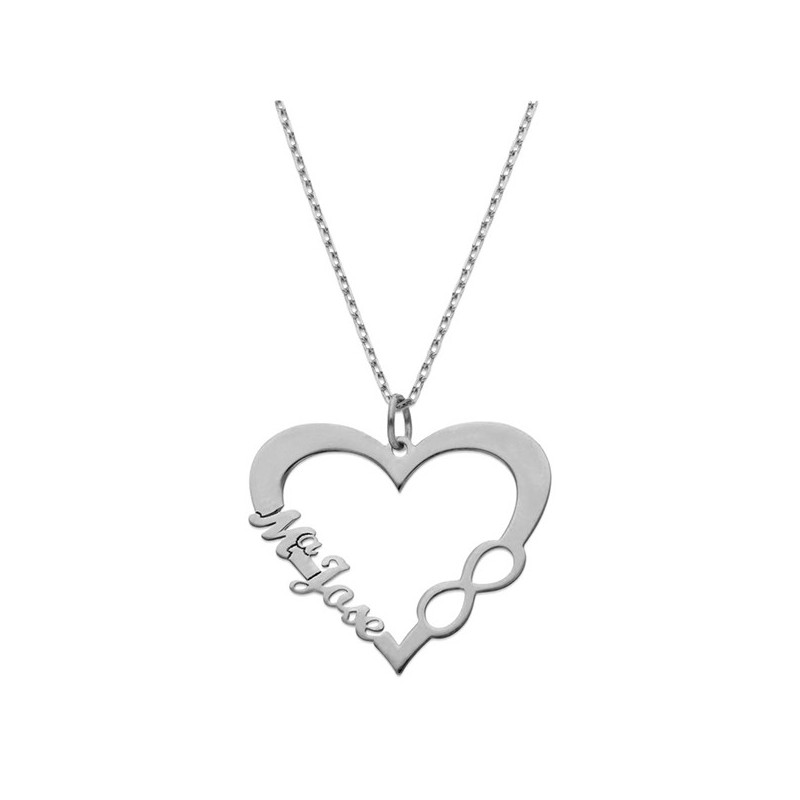 Gargantilla corazón infinito nombre