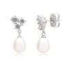 Pendientes plata y perla Langeais