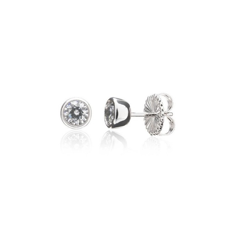 Pendientes chatón plata Camaleoni 0,25