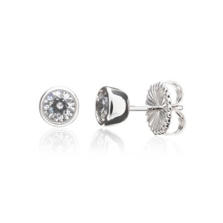 Pendientes chatón plata Camaleoni 0,25