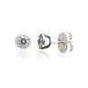 Pendientes chatón plata Camaleoni 0,25