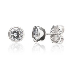 Pendientes chatón plata Camaleoni 0,75