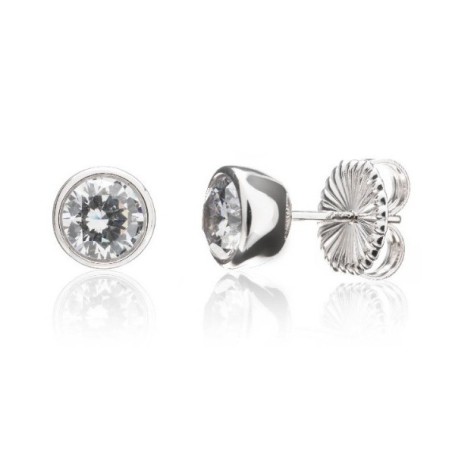 Pendientes chatón plata Camaleoni 0,75