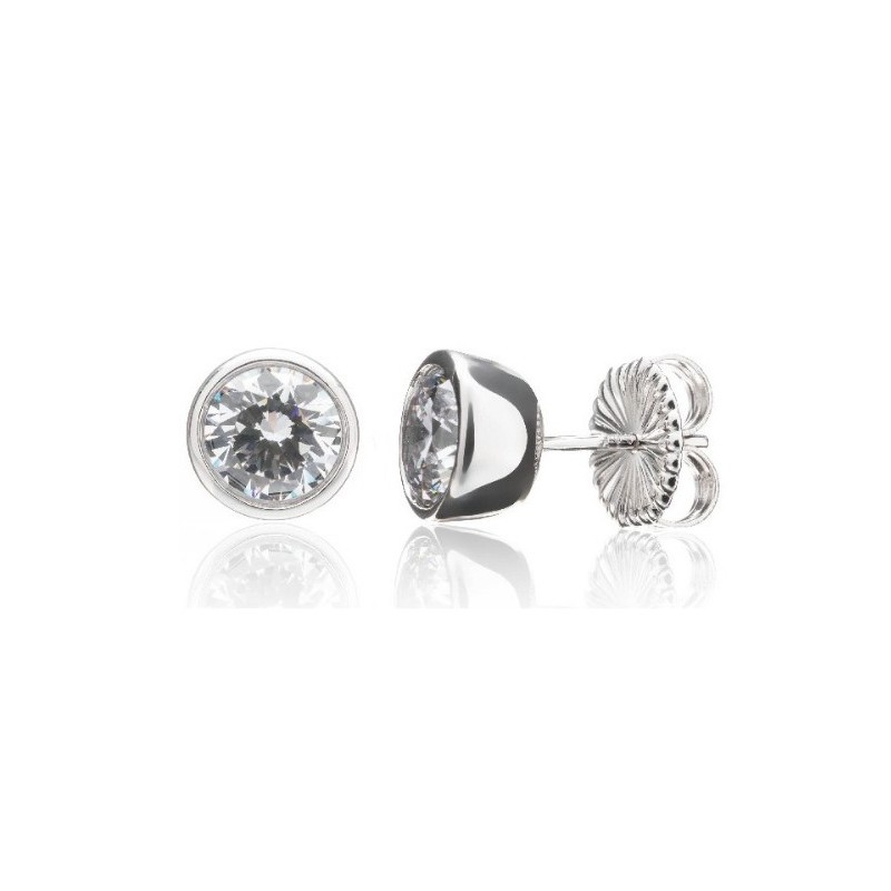 Pendientes chatón plata Camaleoni 1,50