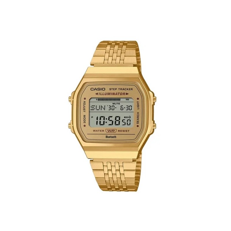Reloj Casio dorado retro step tracker ABL-100WEG-9AEF
