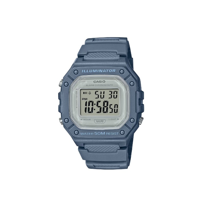 Reloj Casio digital azul W-218HC-2AV