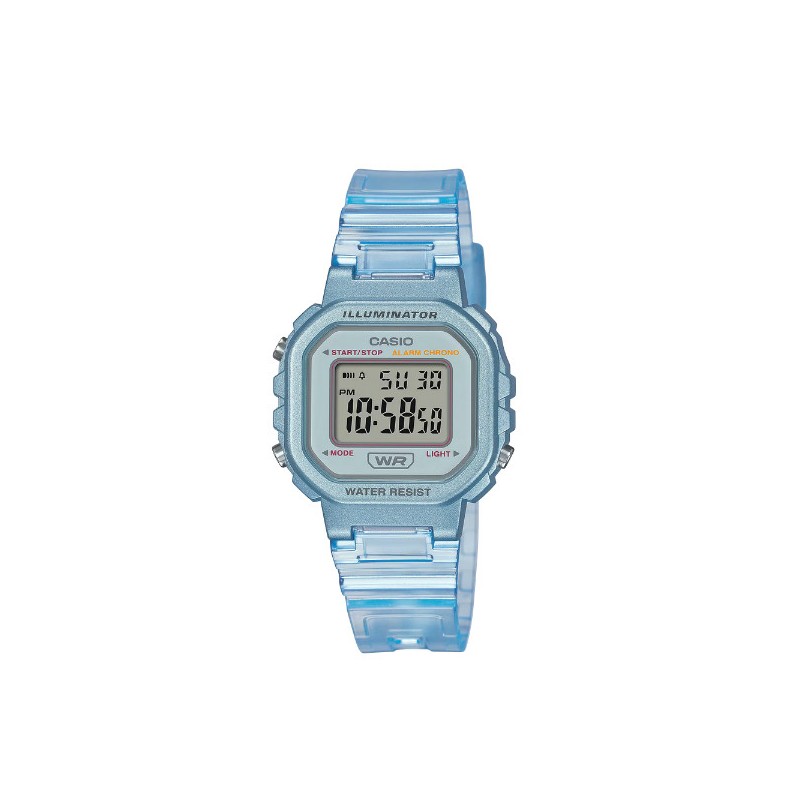 Reloj azul Casio niño transparente LA-20WHS-2A