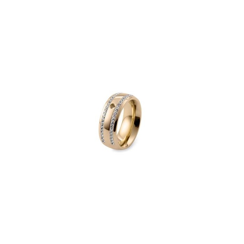 Anillo Qudo dorado circonitas
