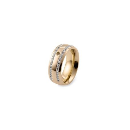 Anillo Qudo dorado circonitas