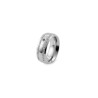 Anillo Qudo acero con circonitas
